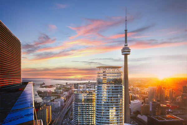 Toronto Downtown from Rooftop